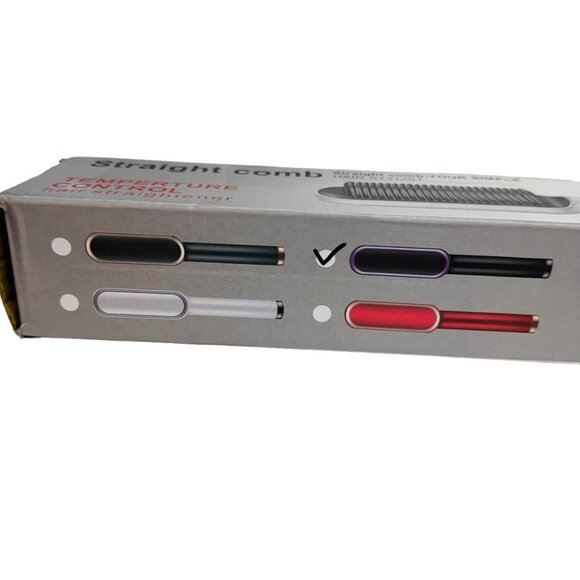 Straight Comb Temperature Control Hair Straightener Black - Picture 3 of 6